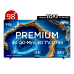 تلویزیون هوشمند QD-MINI LED 4K TV تی سی ال مدل C755 سایز 98 اینچ