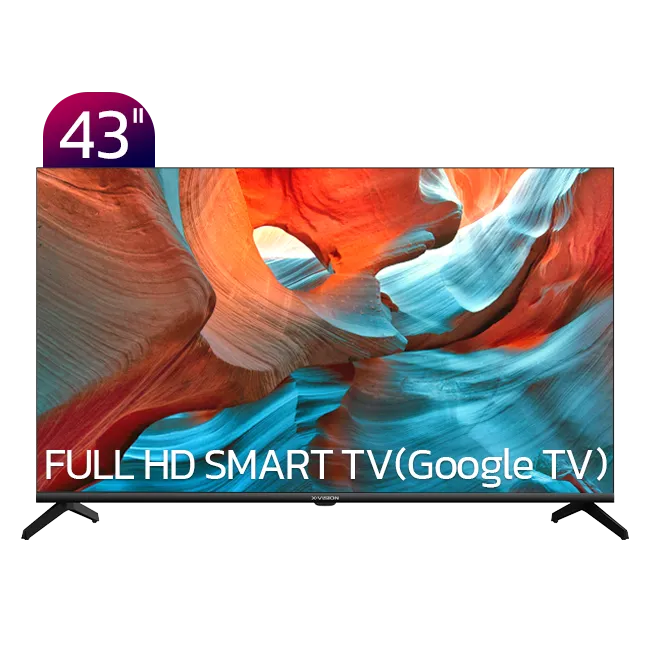 xvision-xh600-43-inch-smart-hd-front تلویزیون HD هوشمند ایکس ویژن مدل XH600 سایز 43 اینچ - Image 1